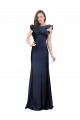 Keyhole Back Stretch Crepe Bateau Neck Long Sleeveless Prom Dress / Bridesmaid Dress Southampton