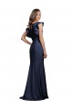 Keyhole Back Stretch Crepe Bateau Neck Long Sleeveless Prom Dress / Bridesmaid Dress Southampton