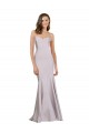 Arctic Lilac Stretch Crepe Strapless Long Sleeveless Prom Dress / Bridesmaid Dress Southampton