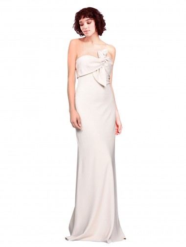 Mermaid Stretch Crepe Strapless Long Sleeveless Prom Dress / Bridesmaid Dress Southampton