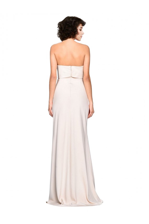 Mermaid Stretch Crepe Strapless Long Sleeveless Prom Dress / Bridesmaid Dress Southampton
