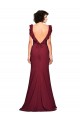 Burgundy Stretch Crepe Strapless Long Sleeveless Prom Dress / Bridesmaid Dress Southampton