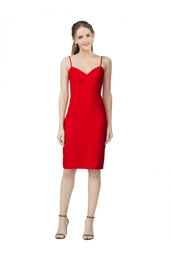 Stretch Crepe Sweetheart Cocktail Length Sleeveless Formal Evening Gown / Prom Dress / Bridesmaid Dress Southampton