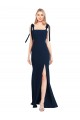 Low Back Stretch Crepe Spaghetti Straps Long Sleeveless Semi Formal Evening Dress / Prom Dress / Bridesmaid Dress Southampton