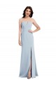 Low Back Stretch Crepe V-Neck Long Sleeveless Bridesmaid Dress / Evening Dress Southampton