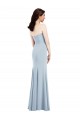 Low Back Stretch Crepe V-Neck Long Sleeveless Bridesmaid Dress / Evening Dress Southampton