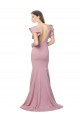 V-Back Stretch Crepe Round Neck Sweep Train Flutter Sleeves Formal Evening Gown / Prom Dress / Bridesmaid Dress Southampton