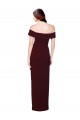 Low Back Mermaid Stretch Crepe Off the Shoulder Long Sleeveless Formal Evening Gown / Prom Dress / Bridesmaid Dress Southampton