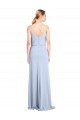 V-Back Stretch Crepe Cowl Neck Long Sleeveless Formal Dress / Bridesmaid Dress Southampton