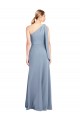 Stretch Crepe One Shoulder Long Flutter Sleeves Formal Dress / Bridesmaid Dress Southampton