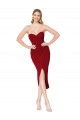 Stretch Crepe Sweetheart Knee Length Sleeveless High Low Evening Gown / Prom Dress / Bridesmaid Dress Southampton