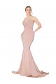 Low Back Mauve Stretch Crepe Sweetheart Long Sleeveless Formal Dress / Bridesmaid Dress Southampton