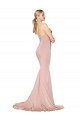 Low Back Mauve Stretch Crepe Sweetheart Long Sleeveless Formal Dress / Bridesmaid Dress Southampton