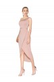 Stretch Crepe One Shoulder Knee Length Sleeveless Formal Dress / Bridesmaid Dress Southampton