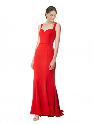 Stretch Crepe Sweetheart Long Sleeveless Formal Evening Gown / Prom Dress / Bridesmaid Dress Southampton