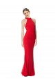 Stretch Crepe Halter Neck Long Sleeveless Prom Dress / Bridesmaid Dress Southampton