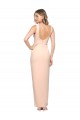 Nude Stretch Crepe Square Neck Long Sleeveless Formal Evening Gown / Prom Dress / Bridesmaid Dress Southampton