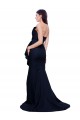 Low Back Stretch Crepe Strapless Sweep Train Sleeveless Semi Formal Evening Dress / Prom Dress / Bridesmaid Dress Southampton