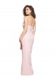 Low Back Pink Stretch Crepe Strapless Long Sleeveless Formal Dress / Bridesmaid Dress Southampton