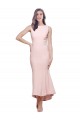Low Back Stretch Crepe High Neck Midi Length Sleeveless High Low Evening Gown / Prom Dress / Bridesmaid Dress Southampton