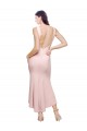 Low Back Stretch Crepe High Neck Midi Length Sleeveless High Low Evening Gown / Prom Dress / Bridesmaid Dress Southampton