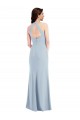 Open Back A-Line Stretch Crepe Halter Neck Long Sleeveless Formal Evening Gown / Prom Dress / Bridesmaid Dress Southampton