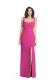 Low Back Stretch Crepe Square Neck Long Sleeveless Semi Formal Evening Dress / Prom Dress / Bridesmaid Dress Southampton
