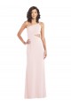 Pink Stretch Crepe One Shoulder Long Sleeveless Formal Evening Gown / Prom Dress / Bridesmaid Dress Southampton