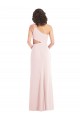 Pink Stretch Crepe One Shoulder Long Sleeveless Formal Evening Gown / Prom Dress / Bridesmaid Dress Southampton