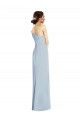 Light Sky Blue Stretch Crepe Off the Shoulder Long Sleeveless Formal Evening Gown / Prom Dress / Bridesmaid Dress Southampton