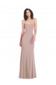 Dusty Pink Stretch Crepe Sweetheart Long Sleeveless Formal Dress / Bridesmaid Dress Southampton