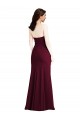 Burgundy Gold Stretch Crepe Strapless Long Sleeveless Semi Formal Evening Dress / Prom Dress / Bridesmaid Dress Southampton