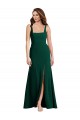 Stretch Crepe Square Neck Long Sleeveless Semi Formal Evening Dress / Prom Dress / Bridesmaid Dress Southampton