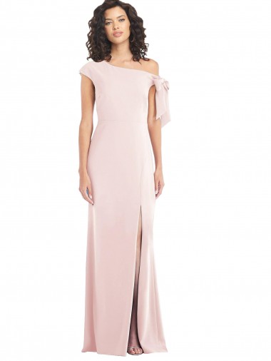 Stretch Crepe Off the Shoulder Long Cap Sleeves Formal Evening Gown / Prom Dress / Bridesmaid Dress Southampton