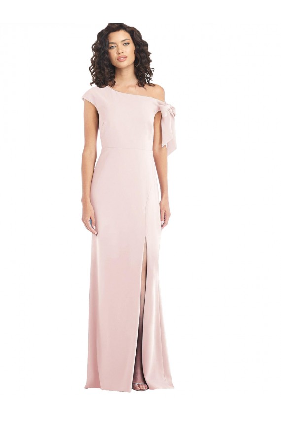 Stretch Crepe Off the Shoulder Long Cap Sleeves Formal Evening Gown / Prom Dress / Bridesmaid Dress Southampton