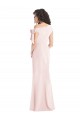 Stretch Crepe Off the Shoulder Long Cap Sleeves Formal Evening Gown / Prom Dress / Bridesmaid Dress Southampton