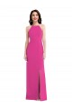 Open Back Fuchsia Stretch Crepe Halter Neck Long Sleeveless Formal Evening Gown / Prom Dress / Bridesmaid Dress Southampton
