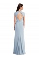 Open Back Stretch Crepe Long Cap Sleeves Formal Evening Gown / Prom Dress / Bridesmaid Dress Southampton