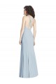 Open Back Stretch Crepe Halter Neck Long Sleeveless Evening Dress / Bridesmaid Dress Southampton