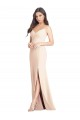 Stretch Crepe Spaghetti Straps Long Sleeveless Semi Formal Evening Dress / Prom Dress / Bridesmaid Dress Southampton