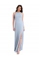 Open Back Sheath Stretch Crepe Halter Neck Long Sleeveless Formal Evening Gown / Prom Dress / Bridesmaid Dress Southampton
