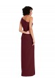 Burgundy Gold Stretch Crepe One Shoulder Long Sleeveless Formal Evening Gown / Prom Dress / Bridesmaid Dress Southampton