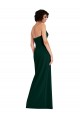 Low Back Midnight Green Stretch Crepe Scoop Neck Long Sleeveless Formal Evening Gown / Prom Dress / Bridesmaid Dress Southampton