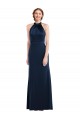 Open Back Stretch Crepe High Neck Long Sleeveless Semi Formal Evening Dress / Prom Dress / Bridesmaid Dress Southampton