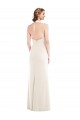 Low Back Stretch Crepe Halter Neck Long Sleeveless Semi Formal Evening Dress / Prom Dress / Bridesmaid Dress Southampton