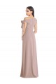 Dusty Pink Stretch Crepe Off the Shoulder Long Sleeveless Formal Evening Gown / Prom Dress / Bridesmaid Dress Southampton
