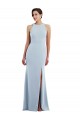 Open Back Trumpet Stretch Crepe Halter Neck Long Sleeveless Formal Evening Gown / Prom Dress / Bridesmaid Dress Southampton