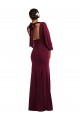 Open Back Stretch Crepe Bateau Neck Long Long Sleeves Formal Evening Gown / Prom Dress / Bridesmaid Dress Southampton