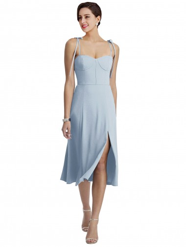 Stretch Crepe Sweetheart Midi Length Sleeveless Evening Gown / Prom Dress / Bridesmaid Dress Southampton
