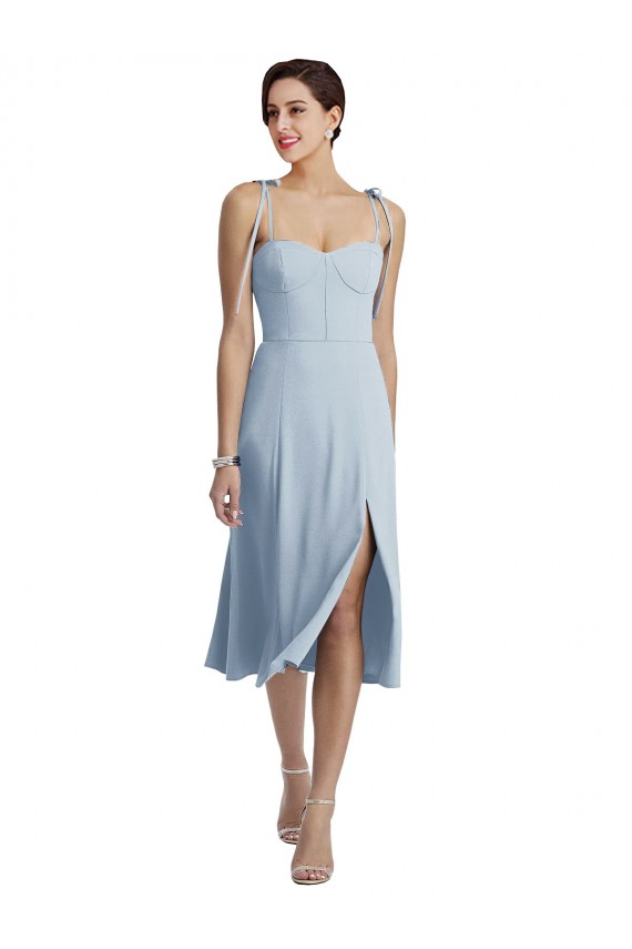 Stretch Crepe Sweetheart Midi Length Sleeveless Evening Gown / Prom Dress / Bridesmaid Dress Southampton